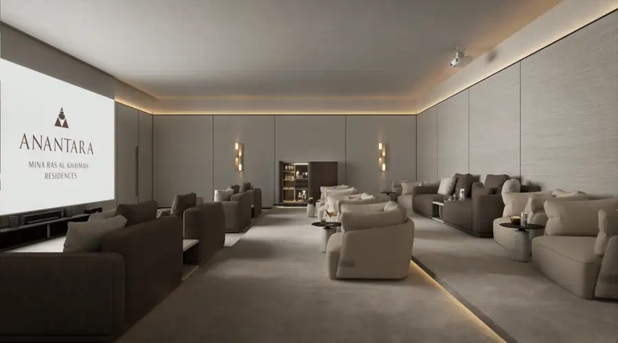 Privates Kino der Anantara Mina Residences, Visualisierung