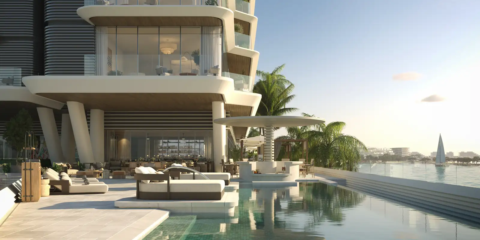 Infinity-Pool der Residences über dem Arabischen Golf, Visualisierung