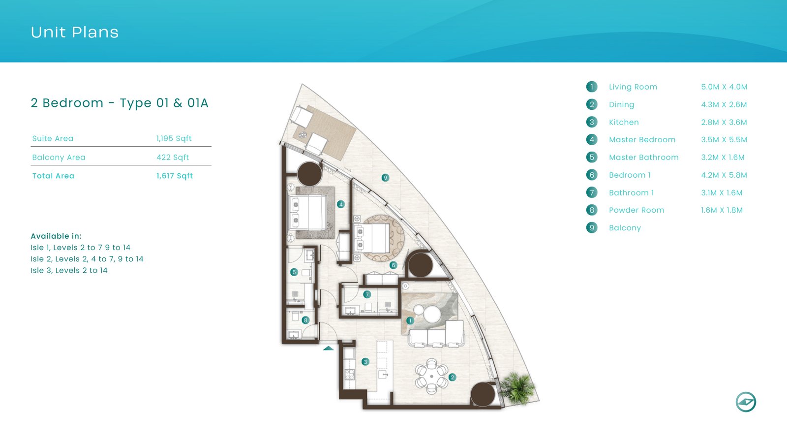 2 Bedrooms