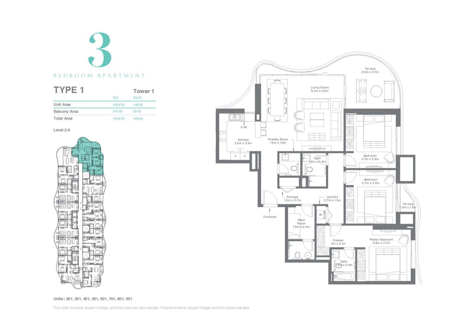 3 Bedrooms