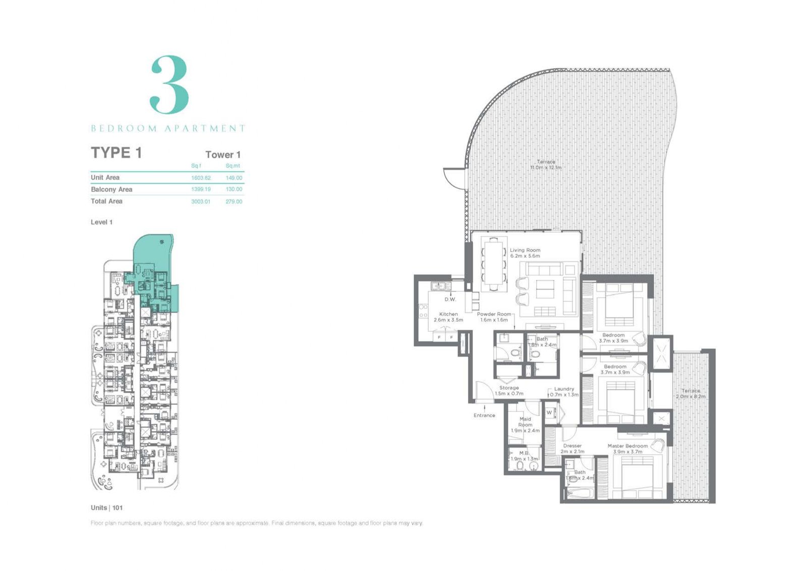 3 Bedrooms
