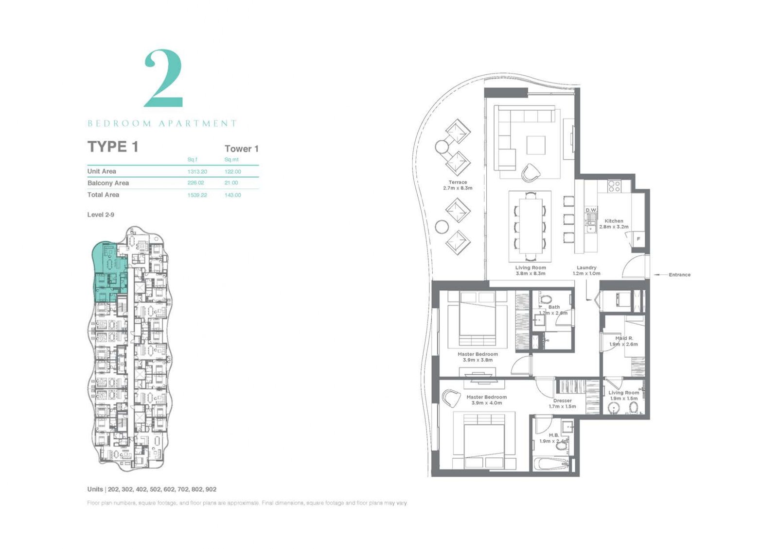 2 Bedrooms