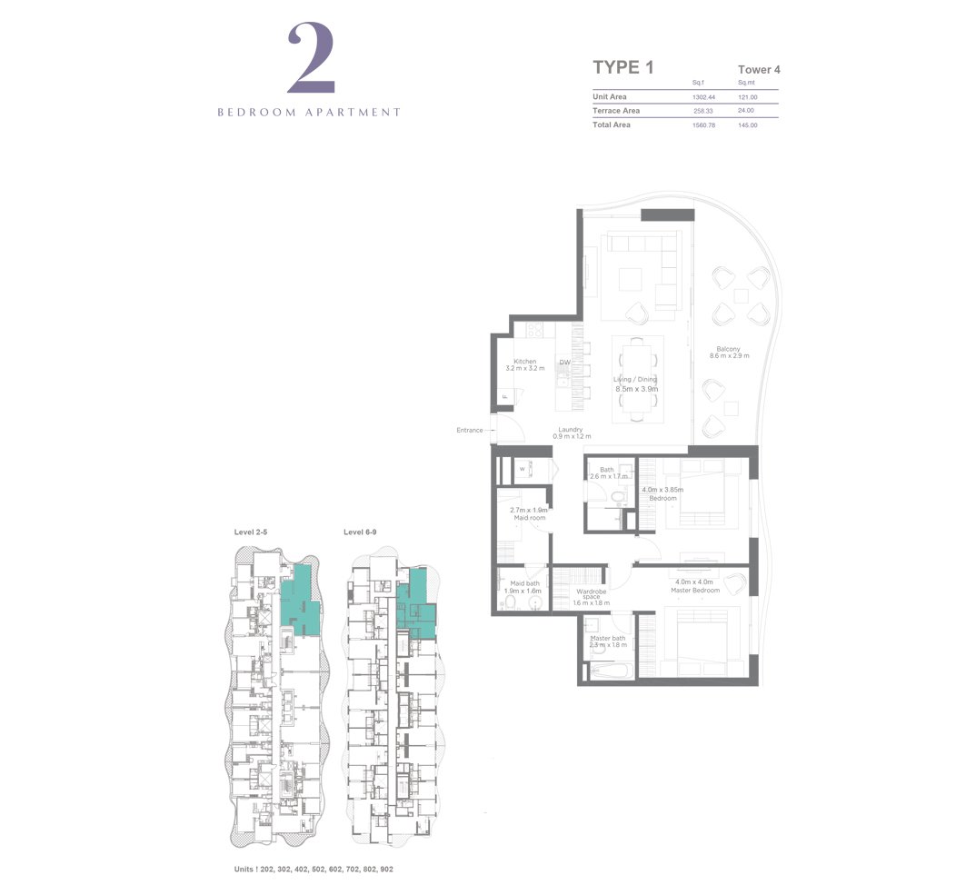 2 Bedrooms