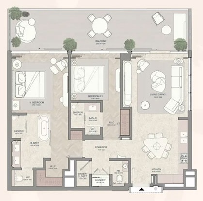 2 Bedrooms
