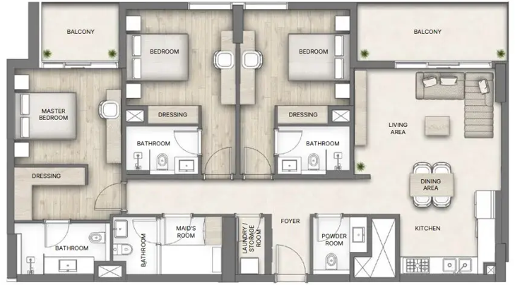 3 Bedrooms