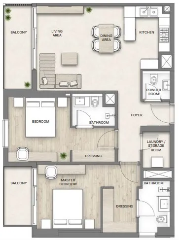 2 Bedrooms