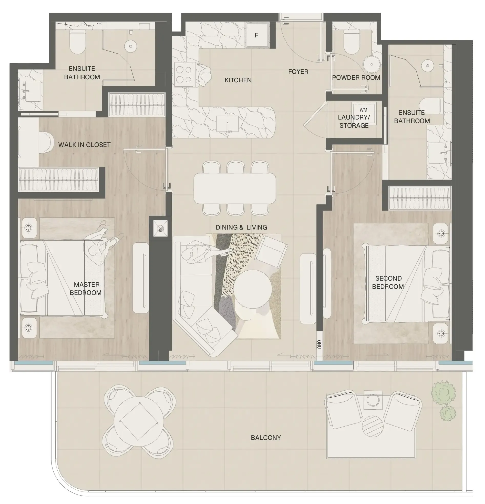 2 Bedrooms