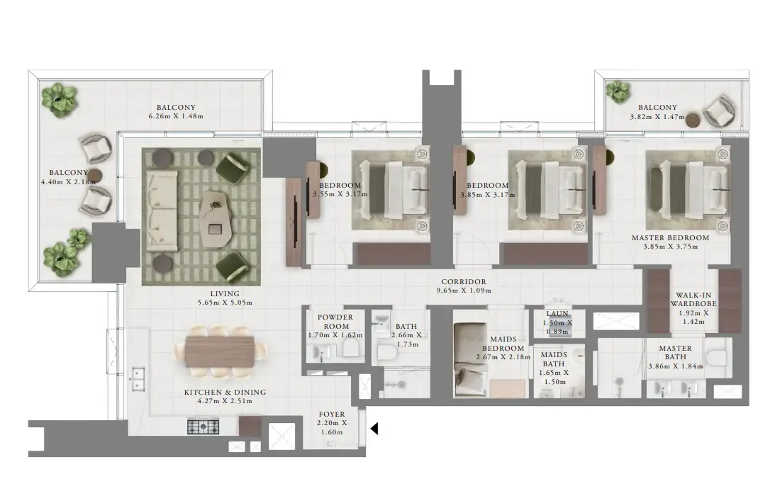 3 Bedrooms