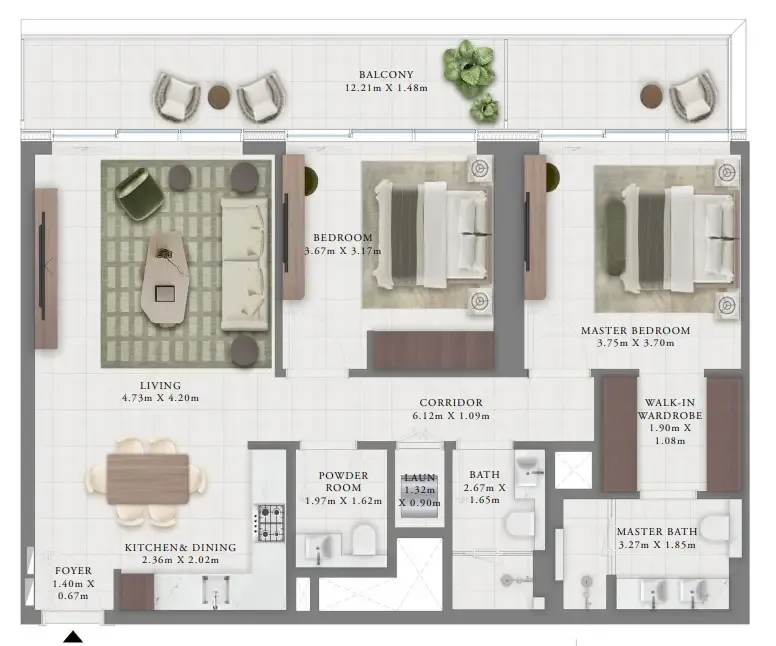 2 Bedrooms