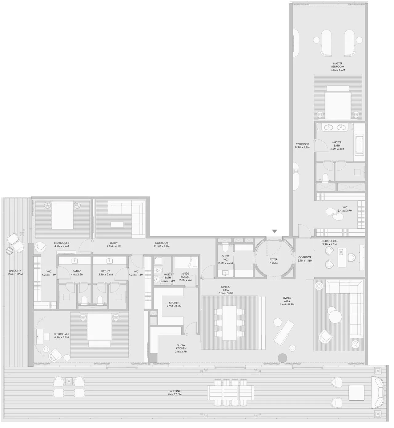 3 Bedrooms