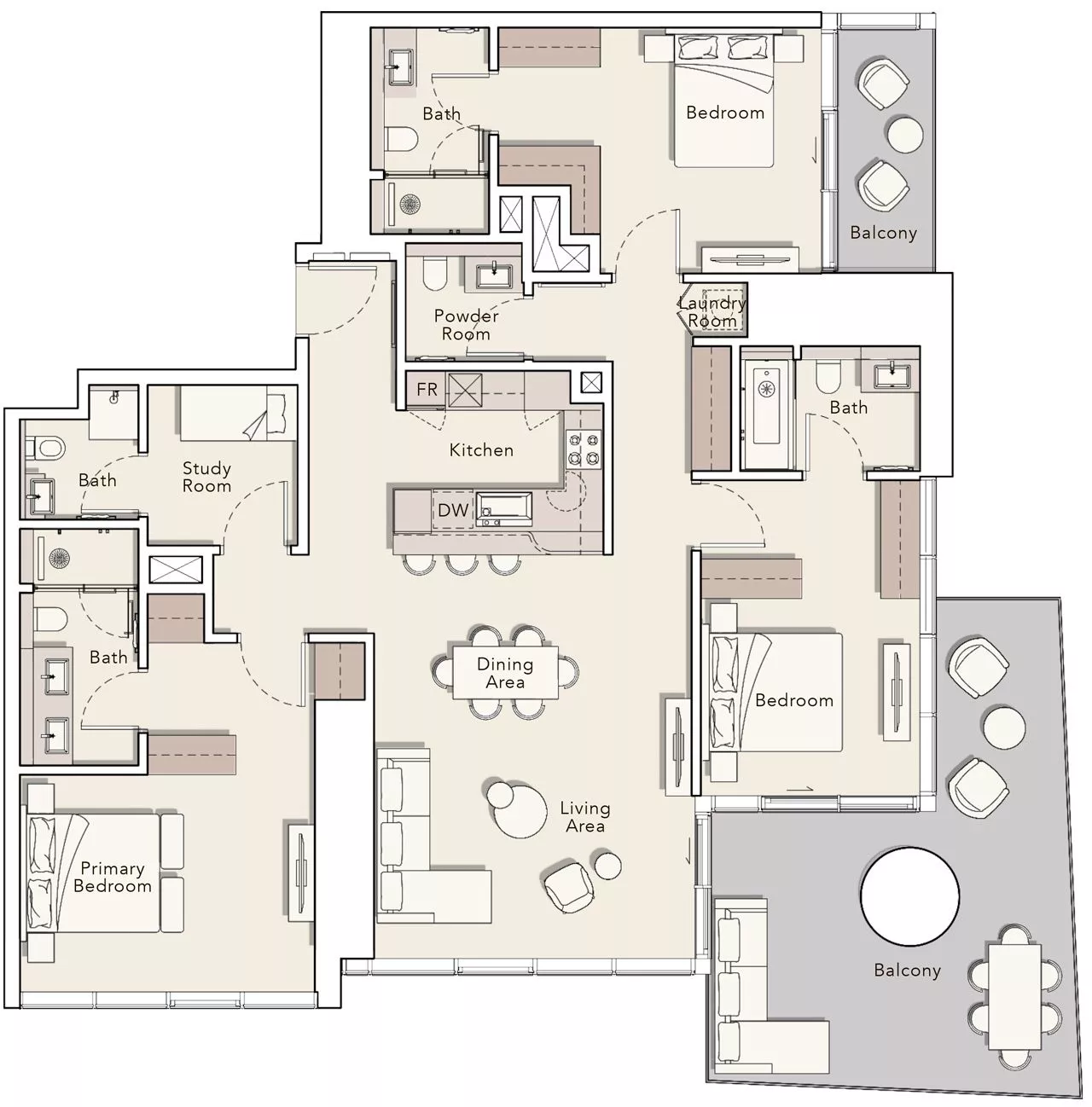 3 Bedrooms