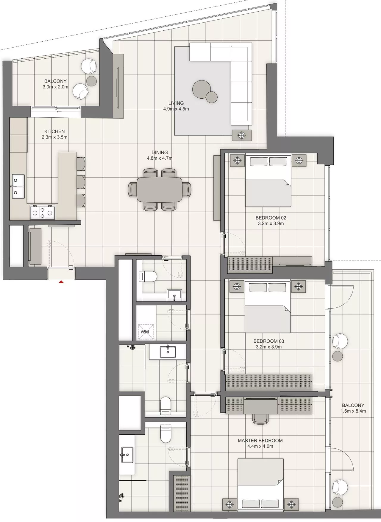 3 Bedrooms