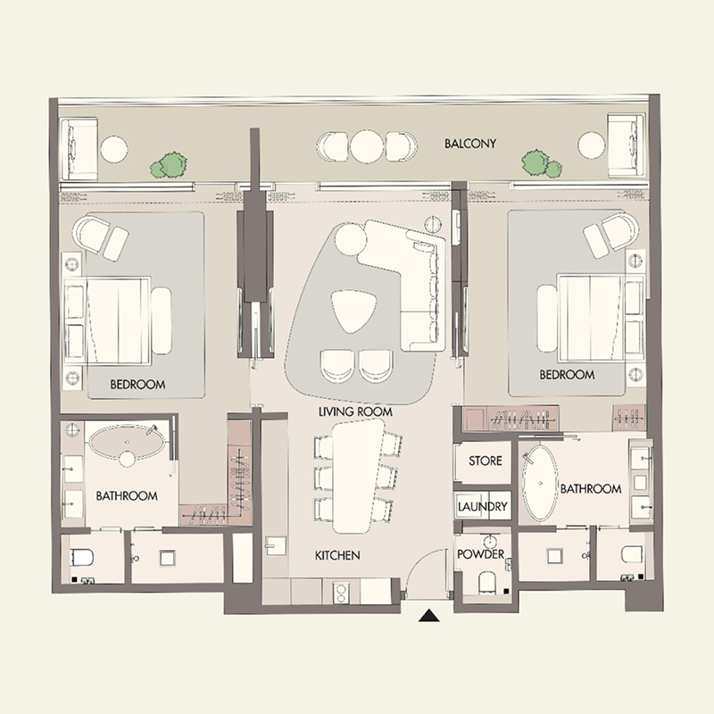 2 Bedrooms