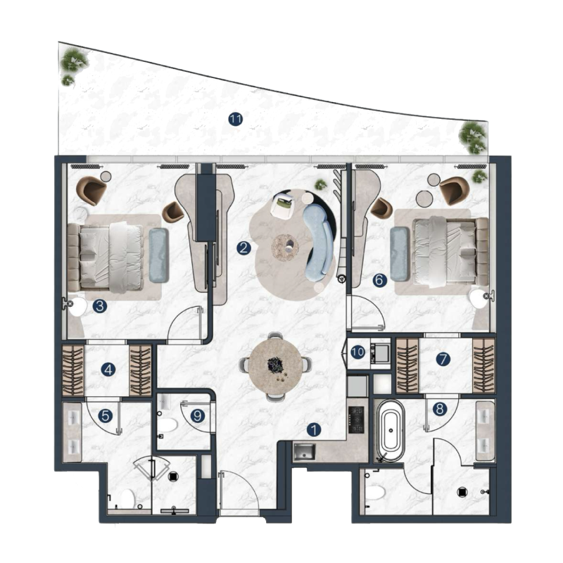 2 Bedrooms