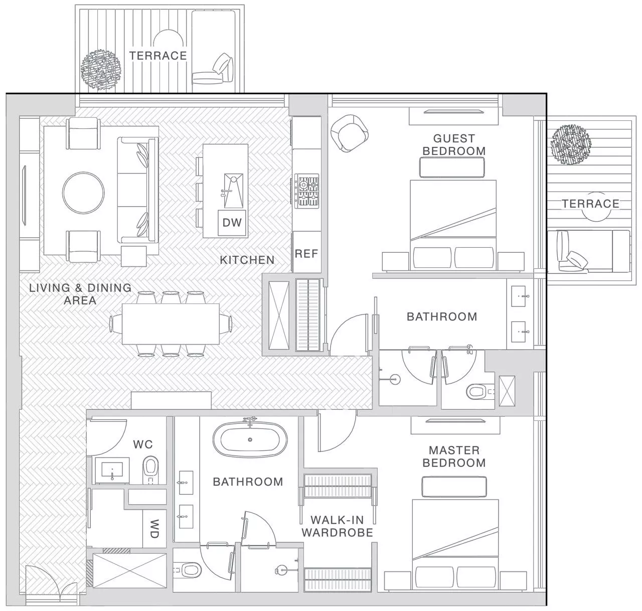 2 Bedrooms