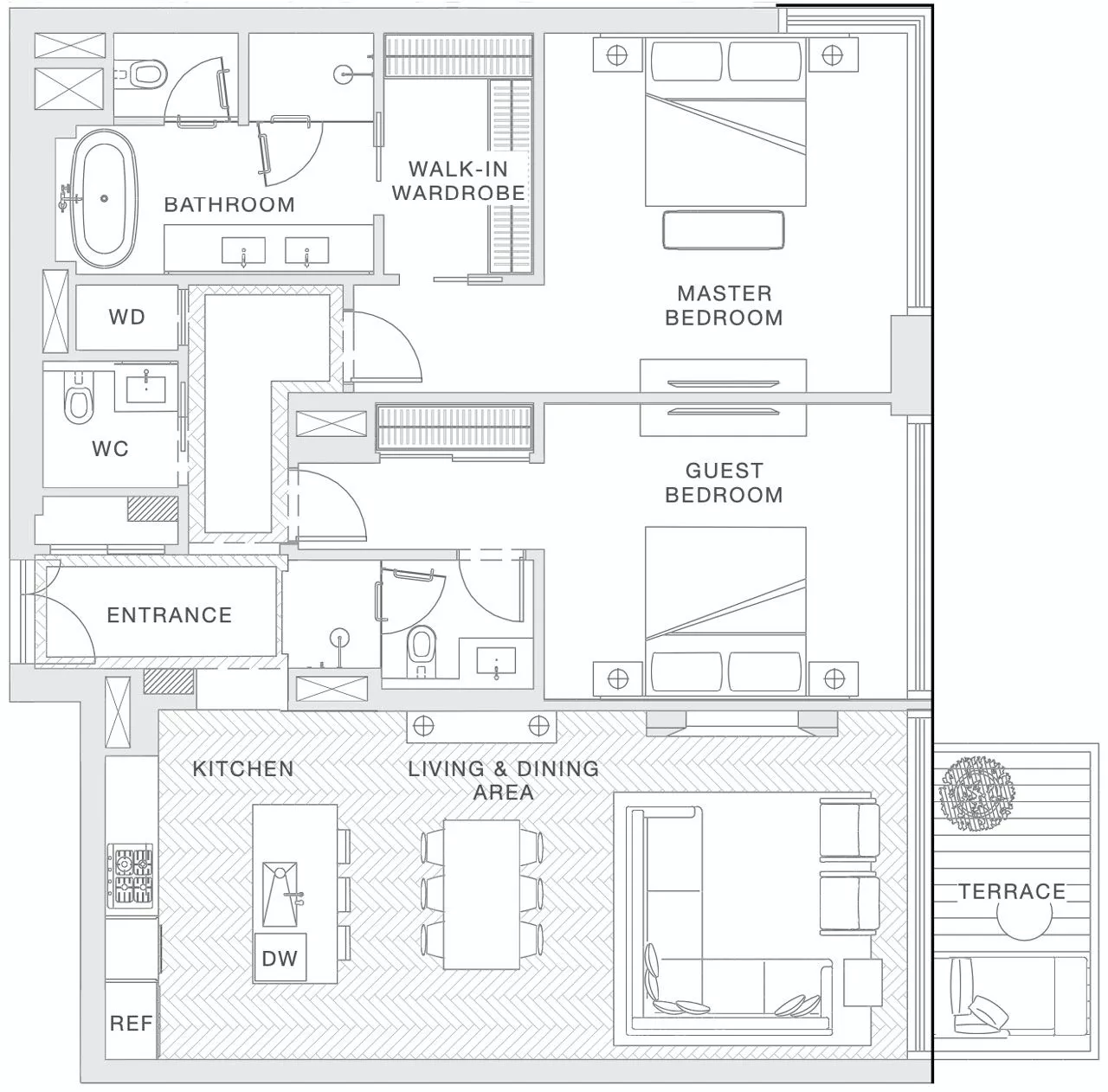 2 Bedrooms