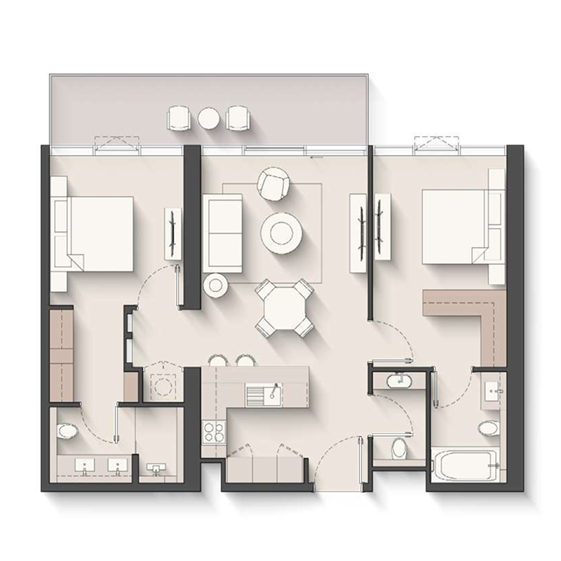 2 Bedrooms