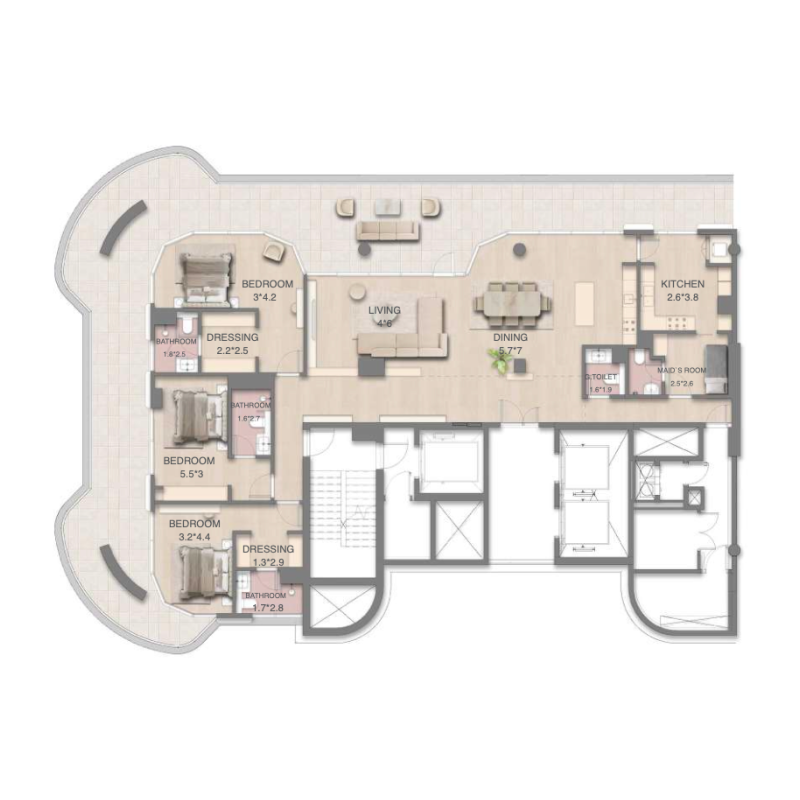 3 Bedrooms