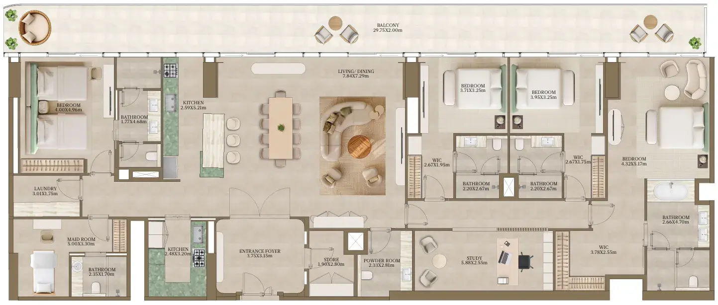 4 Bedrooms