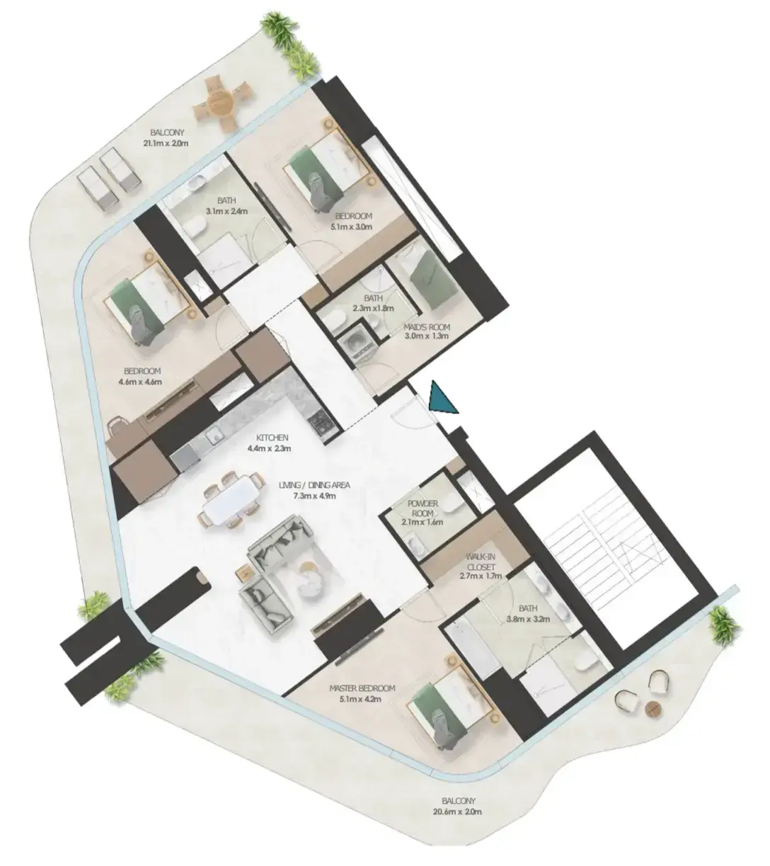 3 Bedrooms
