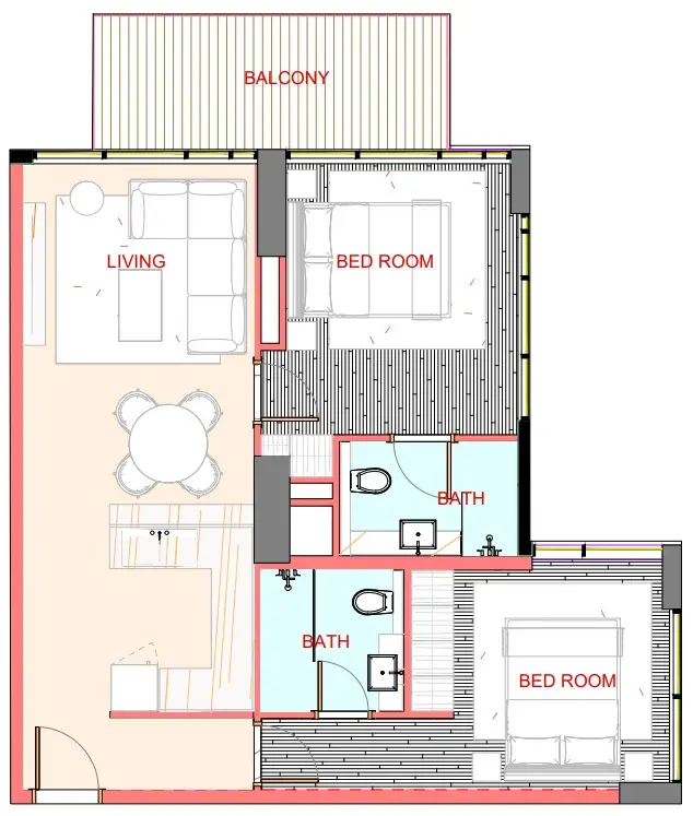 2 Bedrooms