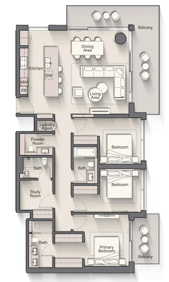 3 Bedrooms