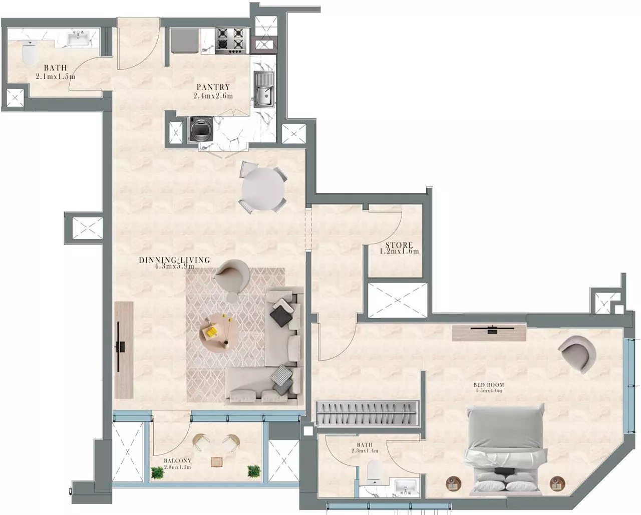 1 Bedroom