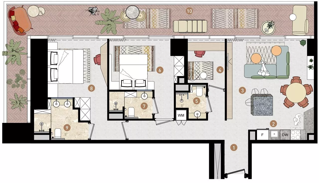 2 Bedrooms