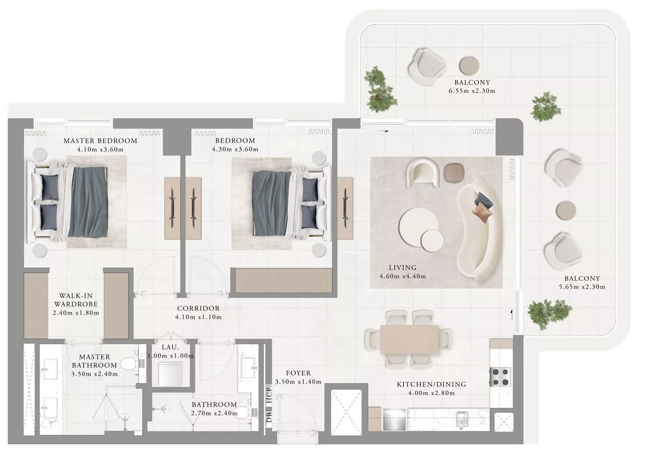2 Bedrooms