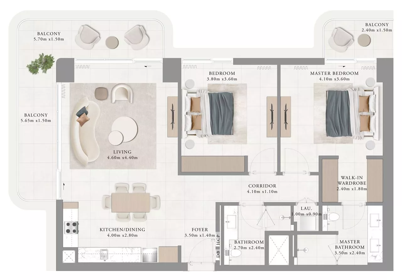 2 Bedrooms