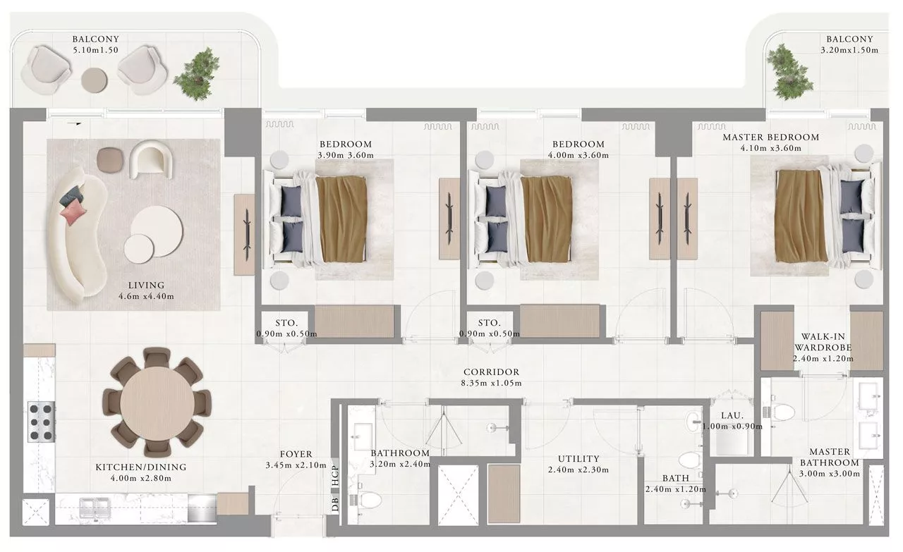 3 Bedrooms