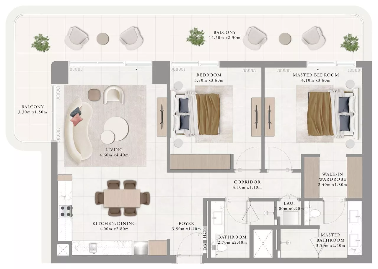 2 Bedrooms