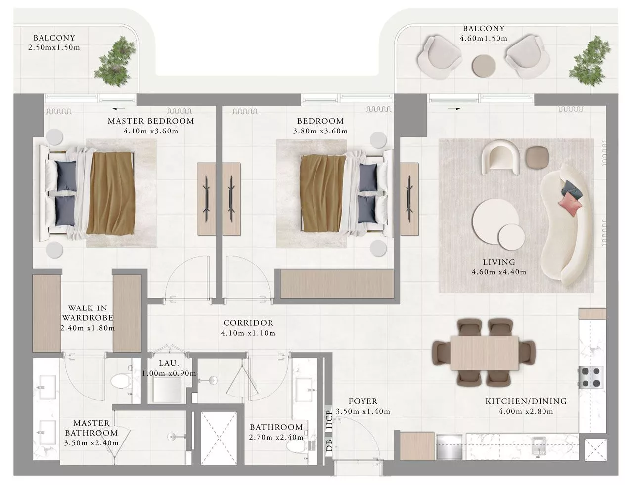 2 Bedrooms