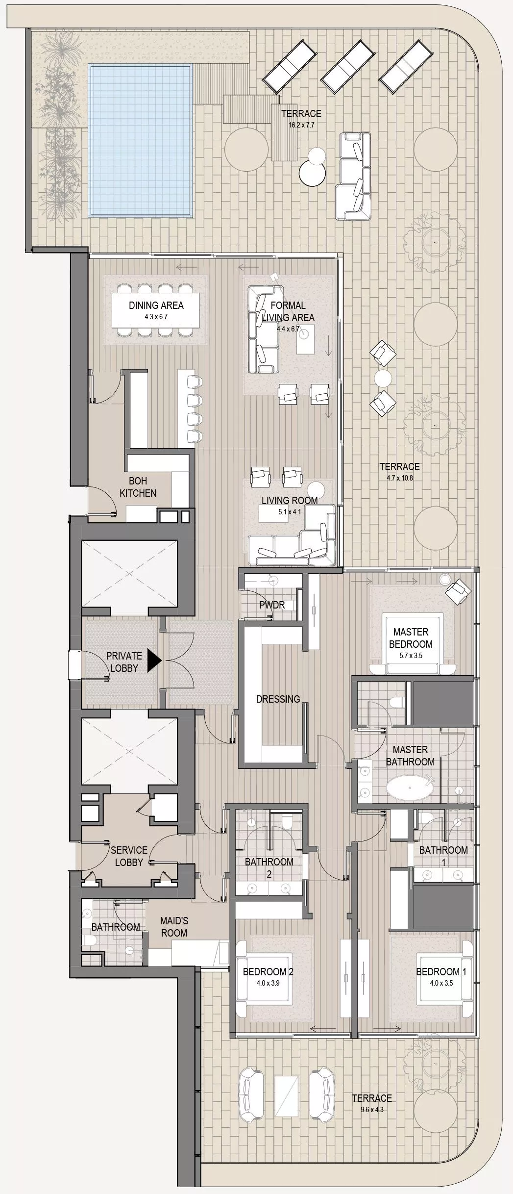 3 Bedrooms