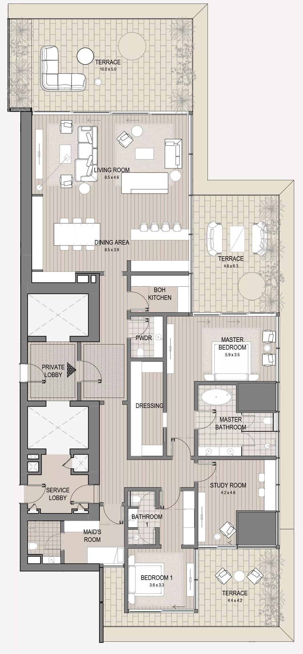 2 Bedrooms