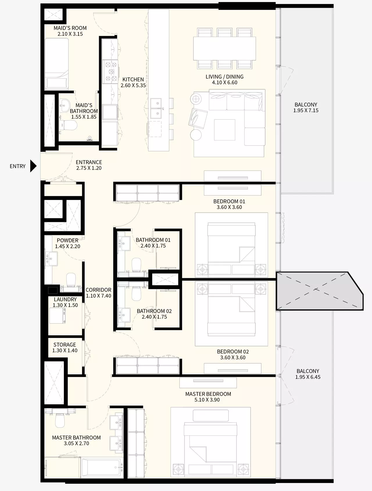 3 Bedrooms