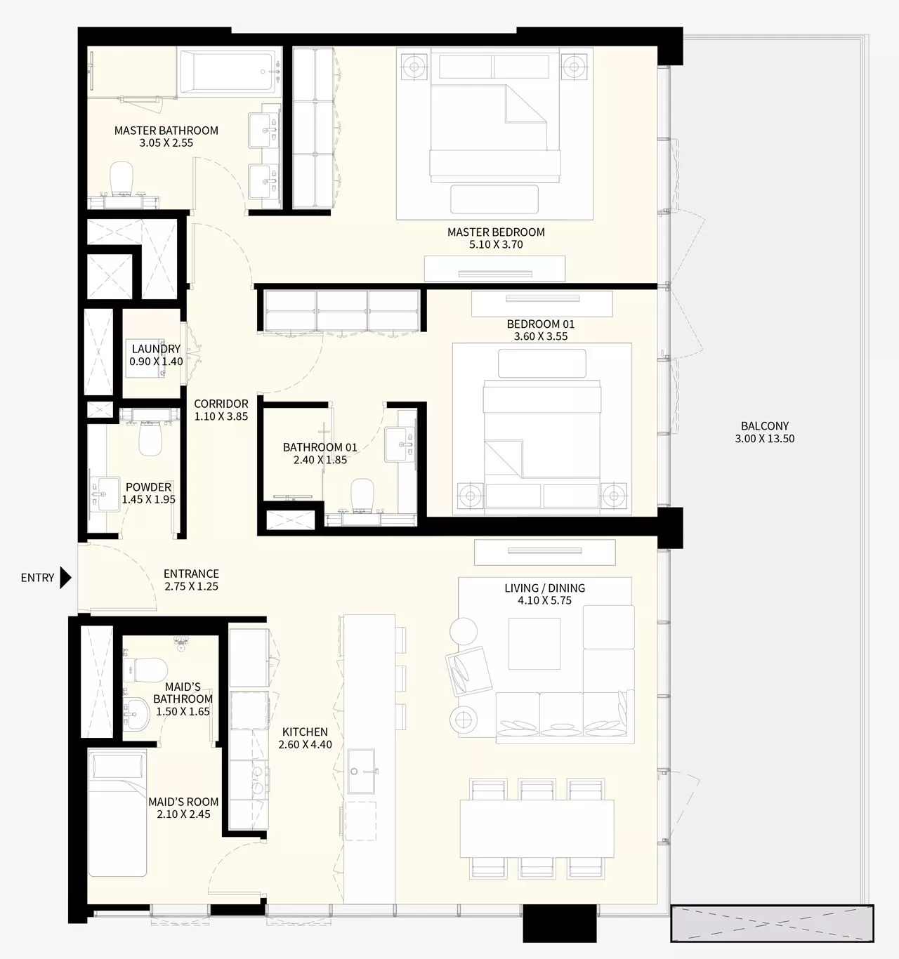 2 Bedrooms