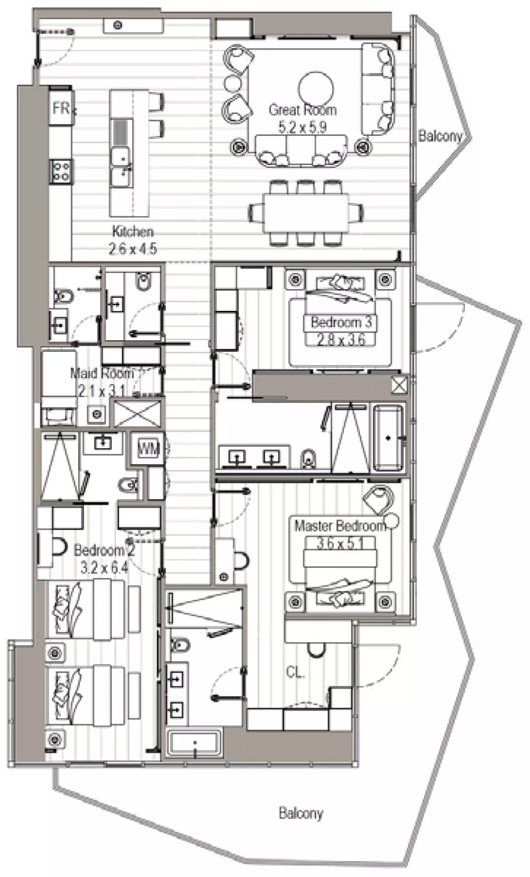 3 Bedrooms