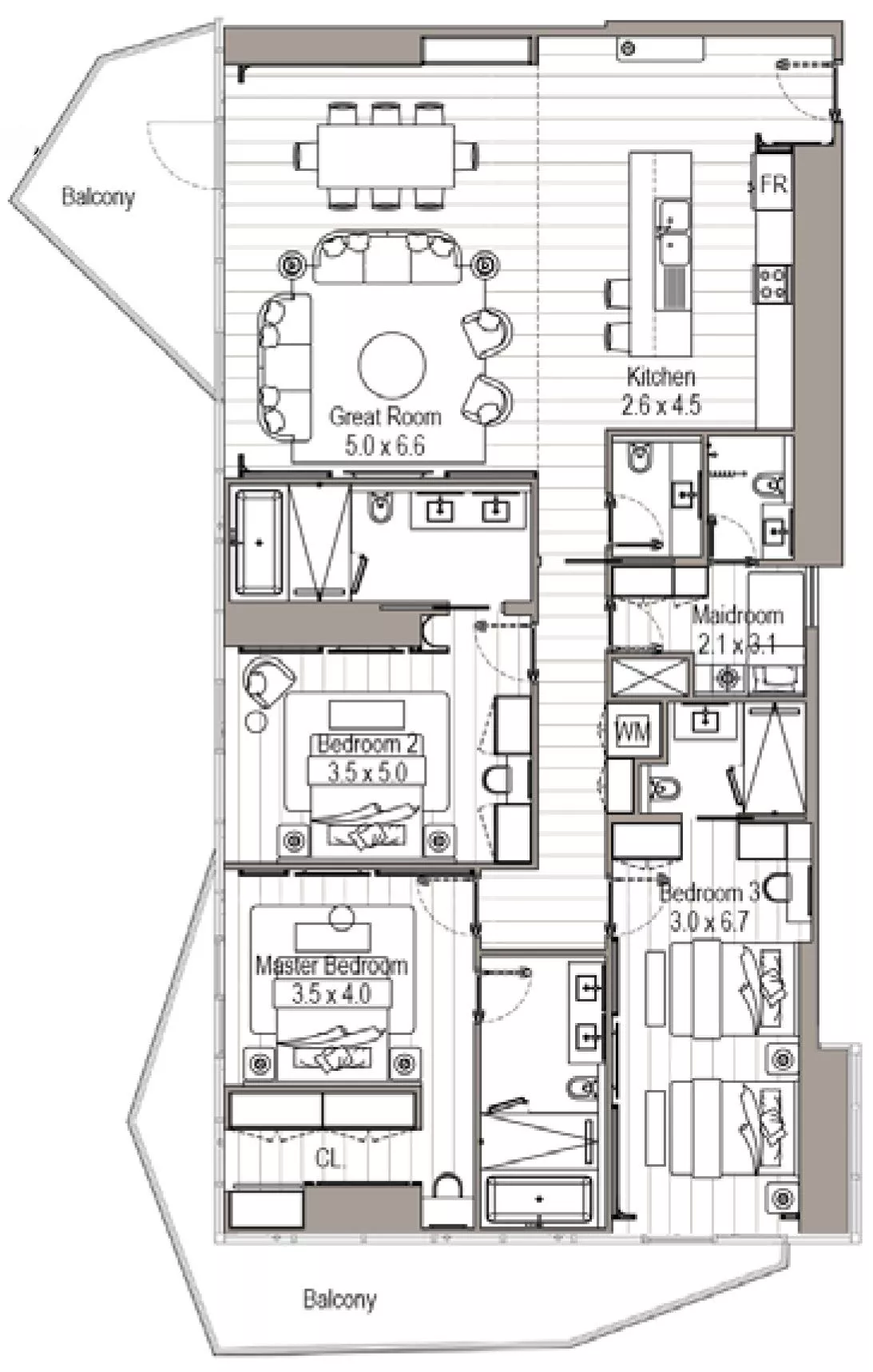 3 Bedrooms