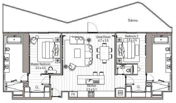 2 Bedrooms