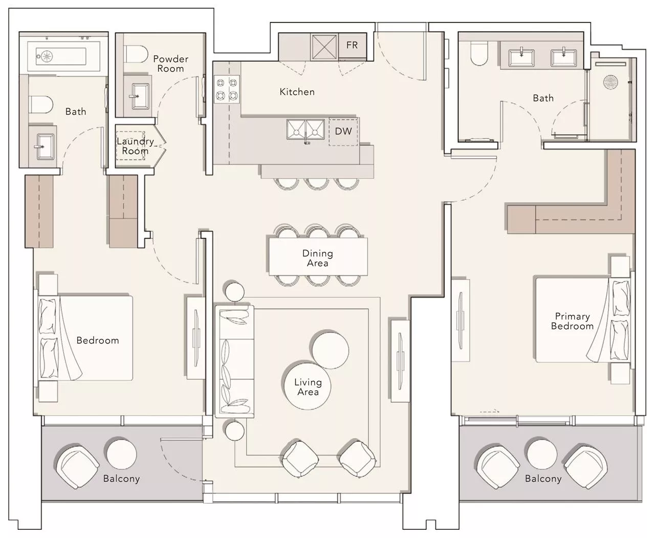2 Bedrooms
