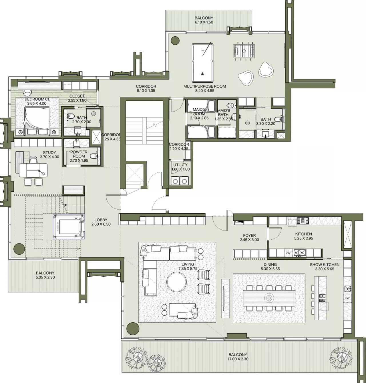 5 Bedrooms