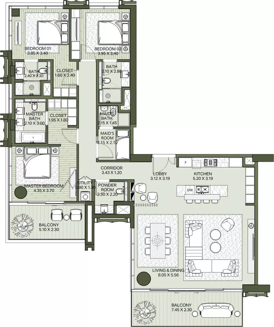 3 Bedrooms