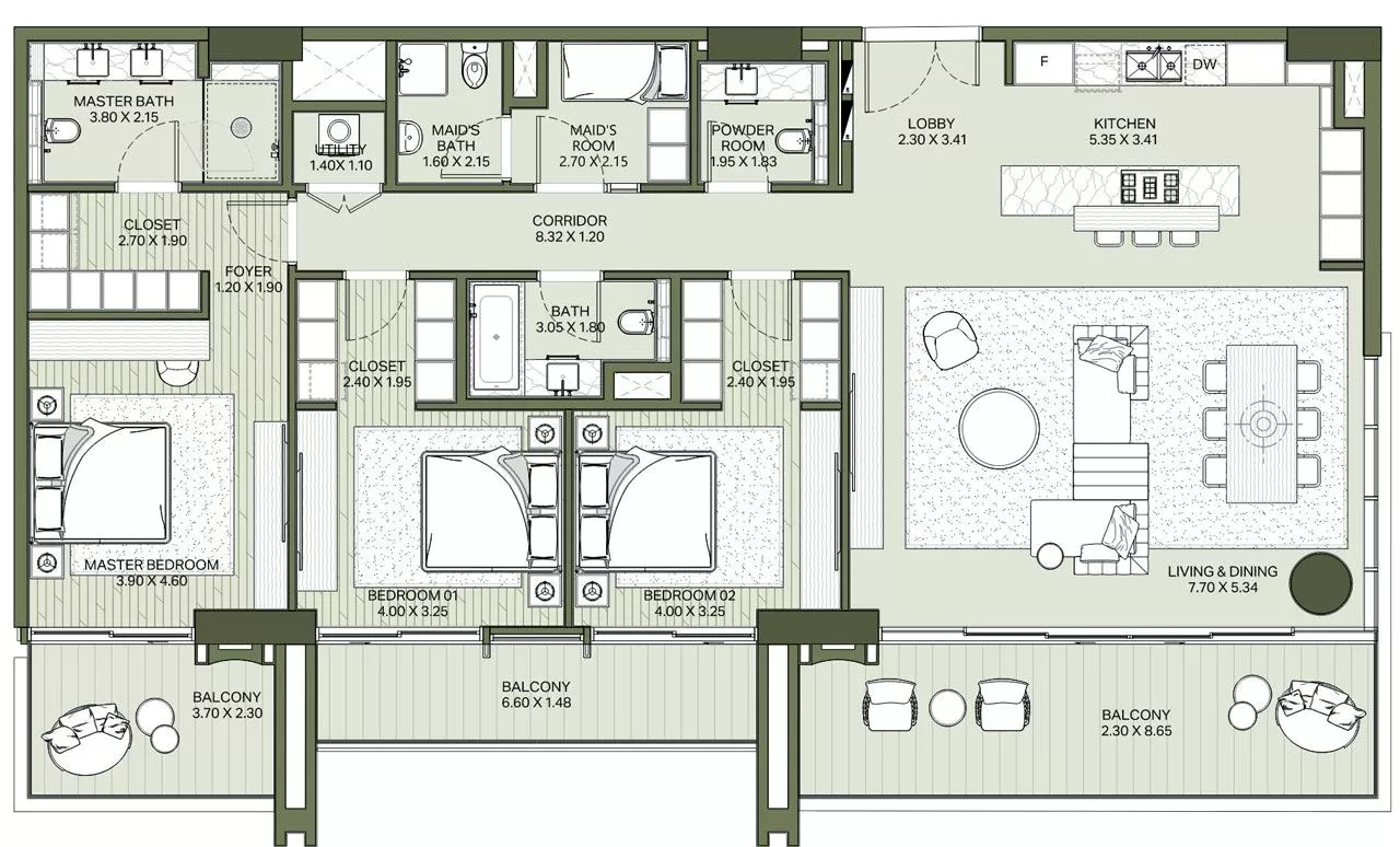 3 Bedrooms
