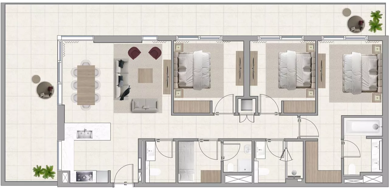 3 Bedrooms