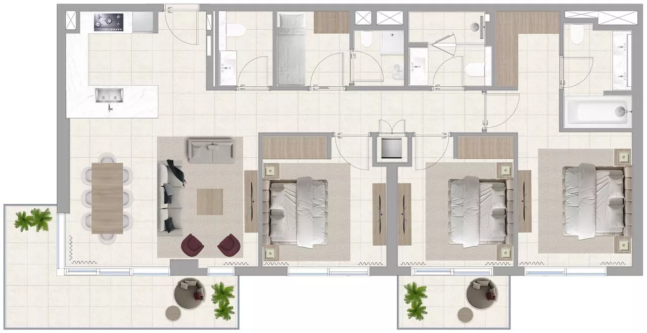 3 Bedrooms