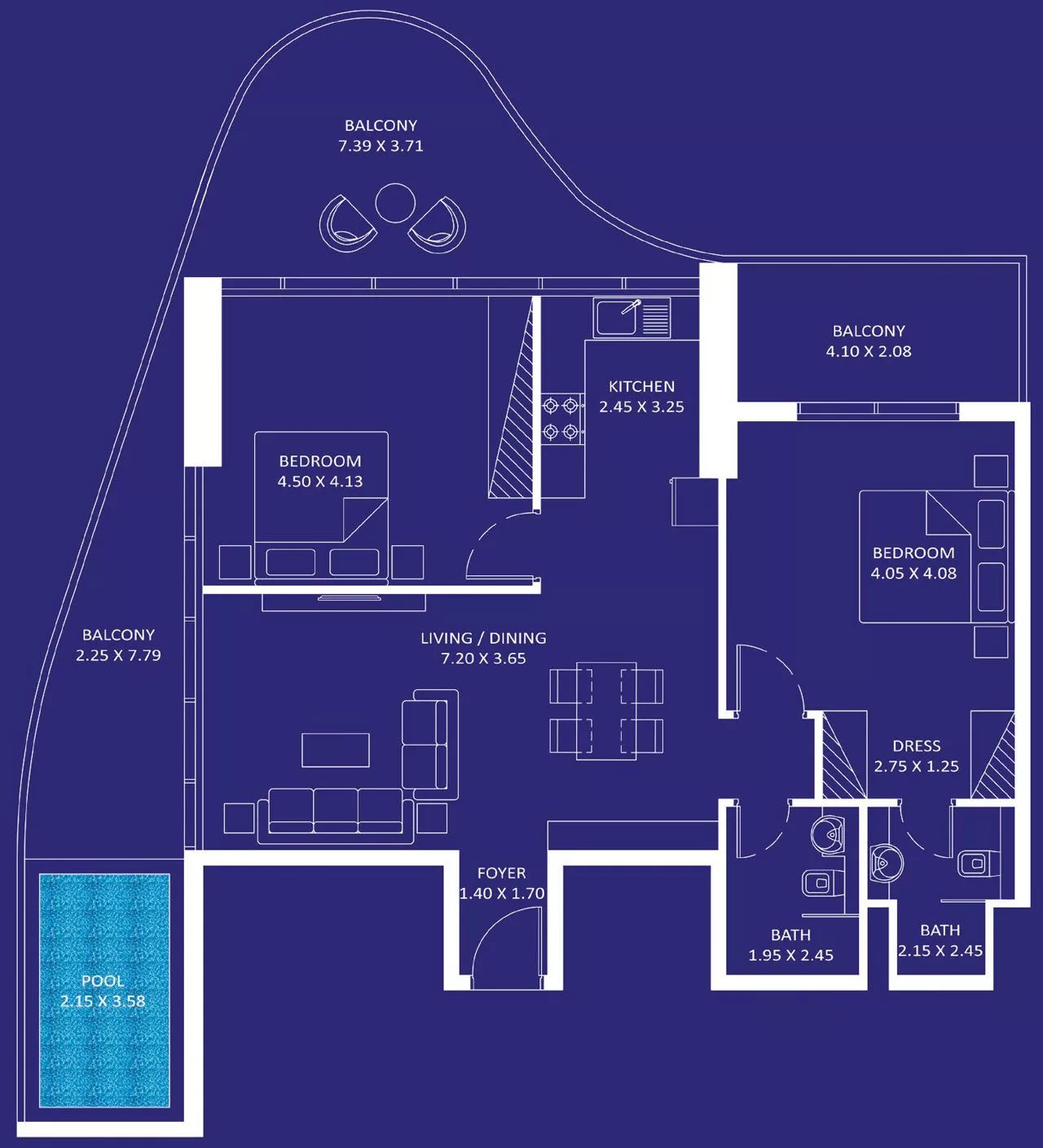 2 Bedrooms