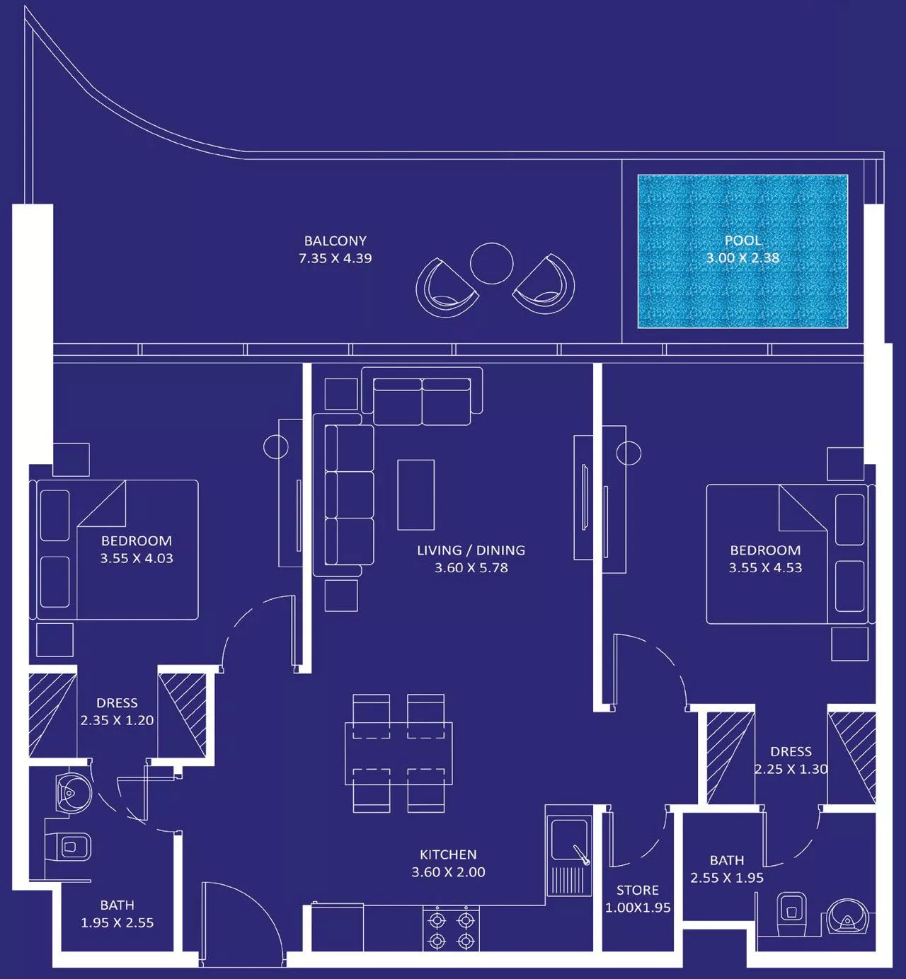 2 Bedrooms