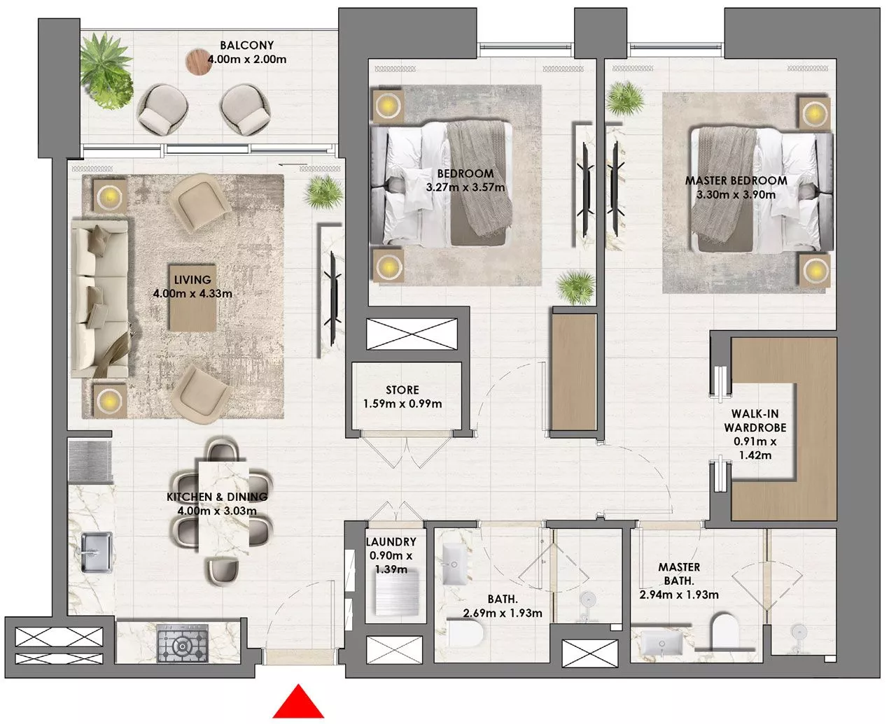 2 Bedrooms