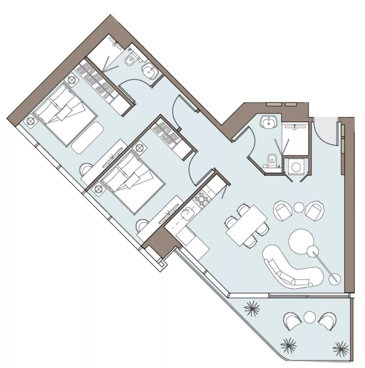2 Bedrooms